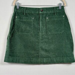 Boden Dark Green Corduroy Mini Skirt